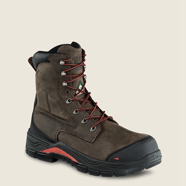 Red Wing Mens Safety Boots - King Toe® Adc - 8-inch Insulated Waterproof Csa Toe - Dark Grey - WTO68